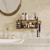 image3in1 Wall Mounted Hair Dryer Holder with 2 Tier Shelves ampamp Detachable Basket Space Saving Organizer for Bathroom Kitchen Bedroom RustResistant Easy Install