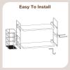 image3in1 Wall Mounted Hair Dryer Holder with 2 Tier Shelves ampamp Detachable Basket Space Saving Organizer for Bathroom Kitchen Bedroom RustResistant Easy Install