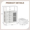 imageHomeiju Bathroom Floor Storage Cabinet Organizer with 3 Removable Drawers and 1 Door Industrial Floor Storage Cabinet for Kitchen Living Room Bathroom Home OfficeWhite