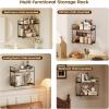 imageHomeiju Bathroom Organizer and Storage  Countertop ampamp WallMounted Shelves 2Tier Makeup Organizers Vanity Organizer WaterResistant WoodMetal for Vanity Kitchen BedroomEasy Install