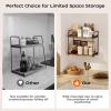 imageHomeiju Bathroom Organizer and Storage  Countertop ampamp WallMounted Shelves 2Tier Makeup Organizers Vanity Organizer WaterResistant WoodMetal for Vanity Kitchen BedroomEasy Install
