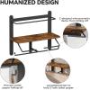 imageHomeiju Double Toilet Paper Holder with Shelf Wooden WallMounted Toilet Paper Roll Holder WallMounted Bathroom Organizer Double Roll Suitable for Bathrooms Rustic BrownRustic Brown