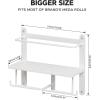 imageHomeiju Double Toilet Paper Holder with Shelf Wooden WallMounted Toilet Paper Roll Holder WallMounted Bathroom Organizer Double Roll Suitable for Bathrooms Rustic BrownWhite