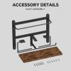 imageHomeiju Double Toilet Paper Holder with Shelf Wooden WallMounted Toilet Paper Roll Holder WallMounted Bathroom Organizer Double Roll Suitable for Bathrooms Rustic BrownRustic Brown