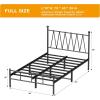 imageHomeiju King Size Bed Frame Metal Platform Bed Frame with Headboard Heavy Duty Bed Frame with Strong Bearing Capacity and Under Bed Storage Space No Box Spring Needed Easy AssemblyTwin