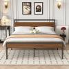 imageHomeiju King Size Bed Frame Metal Platform Bed Frame with Headboard Heavy Duty Bed Frame with Strong Bearing Capacity and Under Bed Storage Space No Box Spring Needed Easy AssemblyQueen 2