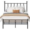 imageHomeiju King Size Bed Frame Metal Platform Bed Frame with Headboard Heavy Duty Bed Frame with Strong Bearing Capacity and Under Bed Storage Space No Box Spring Needed Easy AssemblyTwin