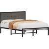 imageHomeiju King Size Bed Frame Metal Platform Bed Frame with Headboard Heavy Duty Bed Frame with Strong Bearing Capacity and Under Bed Storage Space No Box Spring Needed Easy AssemblyQueen 1