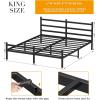 imageHomeiju King Size Bed Frame Metal Platform Bed Frame with Headboard Heavy Duty Bed Frame with Strong Bearing Capacity and Under Bed Storage Space No Box Spring Needed Easy AssemblyKing 1
