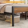 imageHomeiju King Size Bed Frame Metal Platform Bed Frame with Headboard Heavy Duty Bed Frame with Strong Bearing Capacity and Under Bed Storage Space No Box Spring Needed Easy AssemblyQueen 2