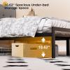 imageHomeiju King Size Bed Frame Metal Platform Bed Frame with Headboard Heavy Duty Bed Frame with Strong Bearing Capacity and Under Bed Storage Space No Box Spring Needed Easy AssemblyQueen 1