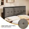imageHomeiju King Size Bed Frame Metal Platform Bed Frame with Headboard Heavy Duty Bed Frame with Strong Bearing Capacity and Under Bed Storage Space No Box Spring Needed Easy AssemblyQueen 1