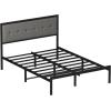 imageHomeiju King Size Bed Frame Metal Platform Bed Frame with Headboard Heavy Duty Bed Frame with Strong Bearing Capacity and Under Bed Storage Space No Box Spring Needed Easy AssemblyQueen 1