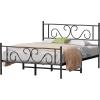 imageHomeiju King Size Bed Frame Metal Platform Bed Frame with Headboard Heavy Duty Bed Frame with Strong Bearing Capacity and Under Bed Storage Space No Box Spring Needed Easy AssemblyFull 1