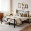 imageHomeiju King Size Bed Frame Metal Platform Bed Frame with Headboard Heavy Duty Bed Frame with Strong Bearing Capacity and Under Bed Storage Space No Box Spring Needed Easy AssemblyFull 1