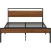 imageHomeiju King Size Bed Frame Metal Platform Bed Frame with Headboard Heavy Duty Bed Frame with Strong Bearing Capacity and Under Bed Storage Space No Box Spring Needed Easy AssemblyQueen 2