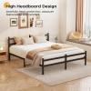 imageHomeiju King Size Bed Frame Metal Platform Bed Frame with Headboard Heavy Duty Bed Frame with Strong Bearing Capacity and Under Bed Storage Space No Box Spring Needed Easy AssemblyKing 1