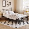 imageHomeiju King Size Bed Frame Metal Platform Bed Frame with Headboard Heavy Duty Bed Frame with Strong Bearing Capacity and Under Bed Storage Space No Box Spring Needed Easy AssemblyTwin
