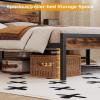 imageHomeiju King Size Bed Frame Metal Platform Bed Frame with Headboard Heavy Duty Bed Frame with Strong Bearing Capacity and Under Bed Storage Space No Box Spring Needed Easy AssemblyKing 2
