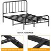imageHomeiju King Size Bed Frame Metal Platform Bed Frame with Headboard Heavy Duty Bed Frame with Strong Bearing Capacity and Under Bed Storage Space No Box Spring Needed Easy AssemblyFull 2