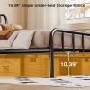 imageHomeiju King Size Bed Frame Metal Platform Bed Frame with Headboard Heavy Duty Bed Frame with Strong Bearing Capacity and Under Bed Storage Space No Box Spring Needed Easy AssemblyFull 2