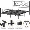 imageHomeiju King Size Bed Frame Metal Platform Bed Frame with Headboard Heavy Duty Bed Frame with Strong Bearing Capacity and Under Bed Storage Space No Box Spring Needed Easy AssemblyFull 1