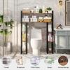 imageHomeiju Over The Toilet Storage Cabinet with Toilet Paper Holder Stand 355 Wide Freestanding Bathroom Organizer SpaceSaving Toilet Rack for Bathroom Restroom Laundry Rustic Brown