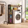 imageHomeiju Over The Toilet Storage Cabinet with Toilet Paper Holder Stand 355 Wide Freestanding Bathroom Organizer SpaceSaving Toilet Rack for Bathroom Restroom Laundry Rustic Brown