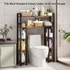 imageHomeiju Over The Toilet Storage Cabinet with Toilet Paper Holder Stand 355 Wide Freestanding Bathroom Organizer SpaceSaving Toilet Rack for Bathroom Restroom Laundry Rustic Brown