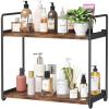 imageHomeiju Bathroom Organizer and Storage  Countertop ampamp WallMounted Shelves 2Tier Makeup Organizers Vanity Organizer WaterResistant WoodMetal for Vanity Kitchen BedroomEasy Install