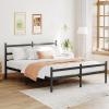 imageHomeiju King Size Bed Frame Metal Platform Bed Frame with Headboard Heavy Duty Bed Frame with Strong Bearing Capacity and Under Bed Storage Space No Box Spring Needed Easy AssemblyKing 1