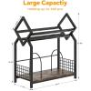 image2Tier Vinyl Record Storage Holder with Dividers 244W Vinyl Record Display 300 LPs Vinyl Record Storage Rack Suitable for Magazines Books Documents Albums