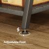 imageEnd Table with Charging Station Small Side Tables with Lucky 7 Metal Shape 3Tier Nightstand with Outlets and USB Ports Adjustable Leveling Feet side Table for Living Room Bedroom Rustic BrownGrey