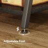 imageEnd Table with Charging Station Small Side Tables with Lucky 7 Metal Shape 3Tier Nightstand with Outlets and USB Ports Adjustable Leveling Feet side Table for Living Room Bedroom Rustic BrownBlack