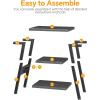imageEnd Table with Charging Station Small Side Tables with Lucky 7 Metal Shape 3Tier Nightstand with Outlets and USB Ports Adjustable Leveling Feet side Table for Living Room Bedroom Rustic BrownGrey