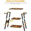 imageEnd Table with Charging Station Small Side Tables with Lucky 7 Metal Shape 3Tier Nightstand with Outlets and USB Ports Adjustable Leveling Feet side Table for Living Room Bedroom Rustic BrownRustic Brown