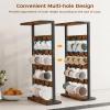 imageHomeiju 14Hook Large Coffee Mug Holder for CountertopWall Mounted4 Tier Coffee Cup Holder with Top ampamp Bottom Storage ShelfAdjustable Hook ampamp ShelvesMug Tree for Home BarCoffee StationBrown