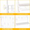 imageHomeiju 3Tier Spice Rack Organizer Multifunctional Kitchen Countertop Shelves Wall Mount Hanging Spice Rack Seasoning Organizer for Kitchen Organization and Storage 2 Mesh Nets ampamp 1 Mesh Dish2 Mesh Nets  1 Mesh Dish
