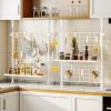 imageHomeiju 3Tier Spice Rack Organizer Multifunctional Kitchen Countertop Shelves Wall Mount Hanging Spice Rack Seasoning Organizer for Kitchen Organization and Storage 2 Mesh Nets ampamp 1 Mesh Dish2 Mesh Nets  1 Mesh Dish
