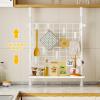 imageHomeiju 3Tier Spice Rack Organizer Multifunctional Kitchen Countertop Shelves Wall Mount Hanging Spice Rack Seasoning Organizer for Kitchen Organization and Storage 2 Mesh Nets ampamp 1 Mesh Dish2 Mesh Nets  1 Mesh Dish