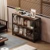 imageHomeiju Console Table 315quot Width 3Tier Entryway Table with Storage Industrial Sofa Table with Open Shelves Foyer Tables for Entryway Hallway Kitchen Living Room and Bedroom Rustic BrownRustic Brown