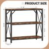 imageHomeiju Console Table 315quot Width 3Tier Entryway Table with Storage Industrial Sofa Table with Open Shelves Foyer Tables for Entryway Hallway Kitchen Living Room and Bedroom Rustic BrownRustic Brown