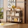 imageHomeiju Console Table 315quot Width 3Tier Entryway Table with Storage Industrial Sofa Table with Open Shelves Foyer Tables for Entryway Hallway Kitchen Living Room and Bedroom Rustic BrownRustic Brown
