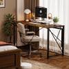 imageHomeiju Folding Desk Small Foldable Desk 315quot for Small Spaces Portable Desk for Bedroom Home Office Small Folding Table for Camping Traveling Space Saving Easy Assembly Rustic BrownBrown