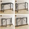 imageHomeiju Folding Desk Small Foldable Desk 315quot for Small Spaces Portable Desk for Bedroom Home Office Small Folding Table for Camping Traveling Space Saving Easy Assembly Rustic BrownBlack