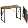 imageHomeiju Folding Desk Small Foldable Desk 315quot for Small Spaces Portable Desk for Bedroom Home Office Small Folding Table for Camping Traveling Space Saving Easy Assembly Rustic BrownBrown