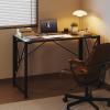 imageHomeiju Folding Desk Small Foldable Desk 315quot for Small Spaces Portable Desk for Bedroom Home Office Small Folding Table for Camping Traveling Space Saving Easy Assembly Rustic BrownGrey