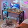 imageHomeiju Folding Desk Small Foldable Desk 315quot for Small Spaces Portable Desk for Bedroom Home Office Small Folding Table for Camping Traveling Space Saving Easy Assembly Rustic BrownBrown