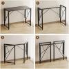 imageHomeiju Folding Desk Small Foldable Desk 315quot for Small Spaces Portable Desk for Bedroom Home Office Small Folding Table for Camping Traveling Space Saving Easy Assembly Rustic BrownGrey