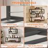 imageHomeiju Hanging Shoe Organizer2 Pack Wall Mounted Shoe Rack Holds 12 PairsSpace Saving Metal Wall Shoe RackHanging Shoe Rack Shoe Holder for Small SpaceEntrywayClosetRVCamperBlackBlack